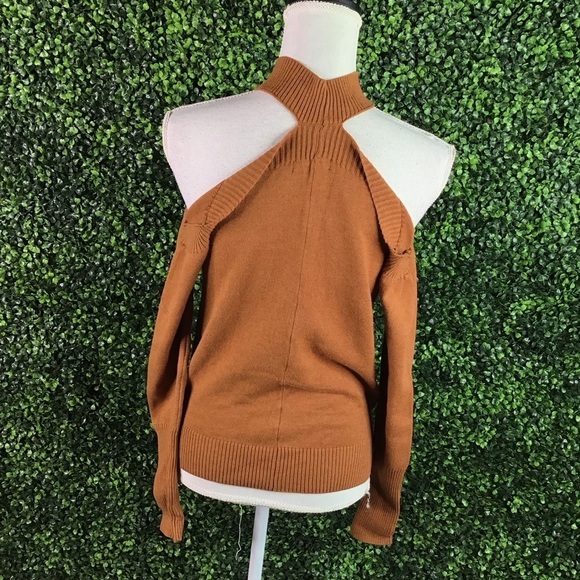 Cold shoulder brown long sleeve nwt - Picture 3 of 5